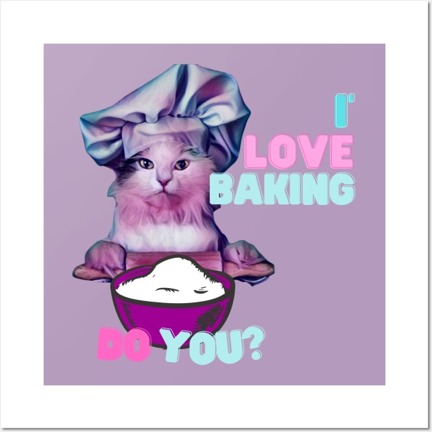 I love Baking Kitty Biscuits Wall Art by Vortex.Merch